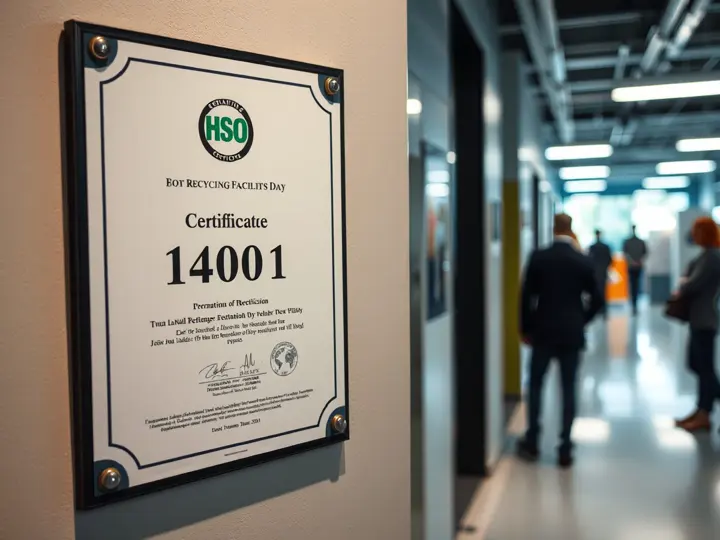 ISO 14001环境管理体系认证证书展示